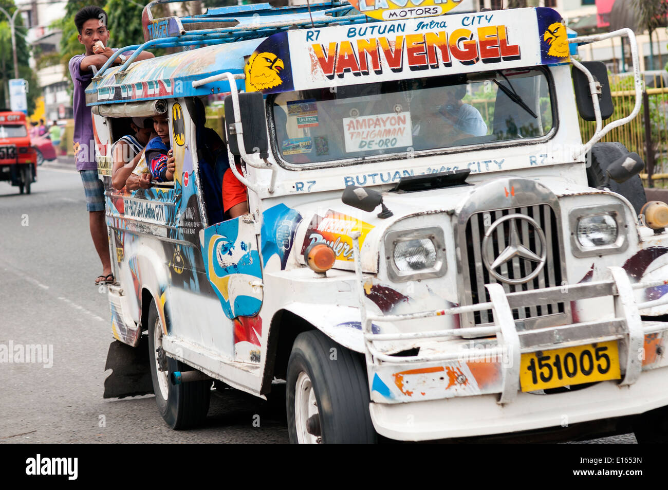 Jeepney, Butuan, Filippine Foto Stock