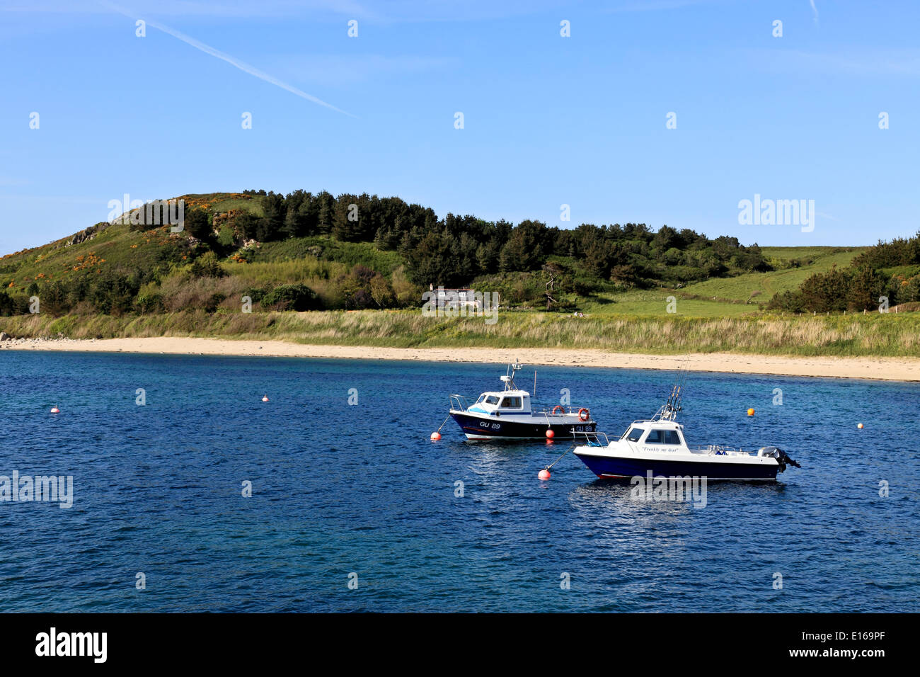 9210. Spiaggia dei Pescatori, Herm, Isole del Canale, Regno Unito, Europa Foto Stock