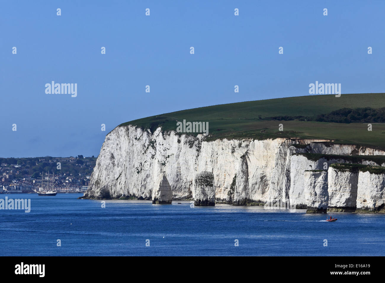 9226. Old Harry Rocks, Isle of Purbeck, Dorset, Regno Unito, Europa Foto Stock