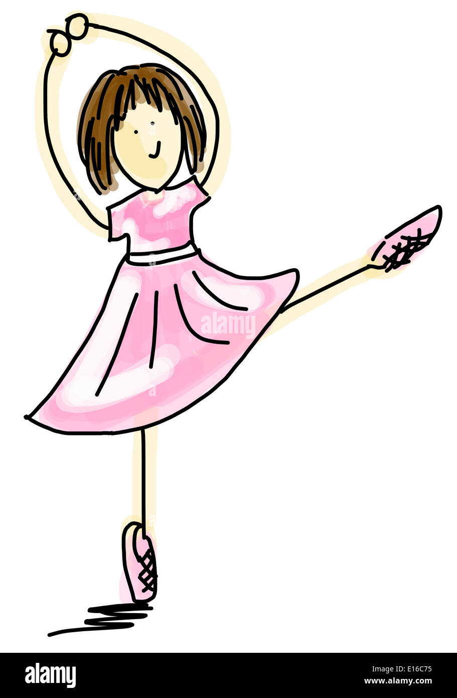 Illustrazione di una ballerina Foto Stock