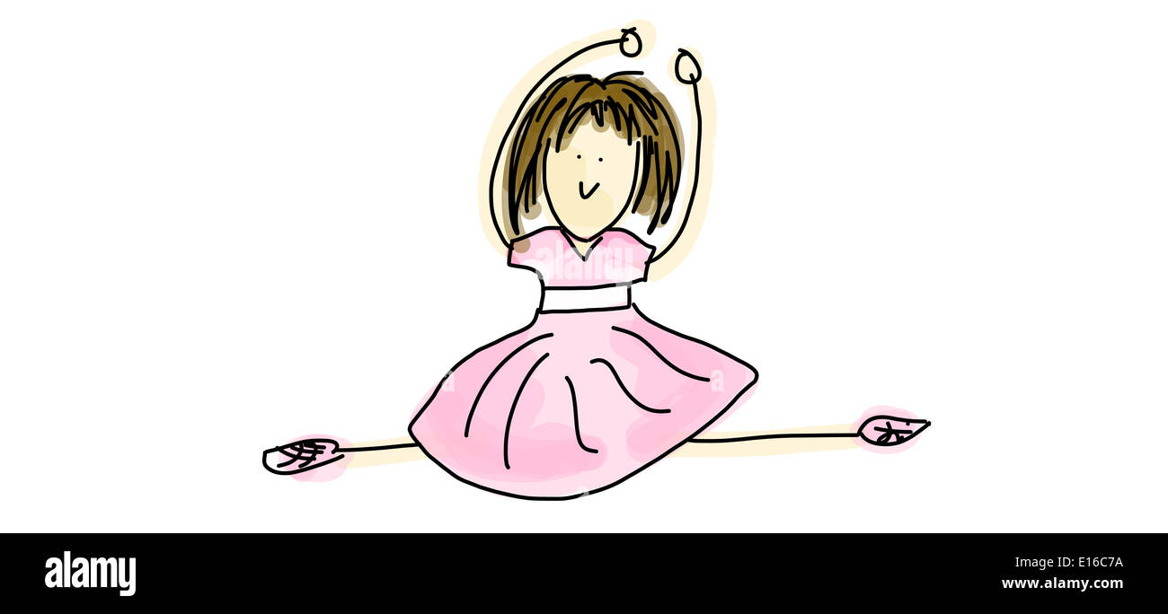 Illustrazione di una ballerina Foto Stock
