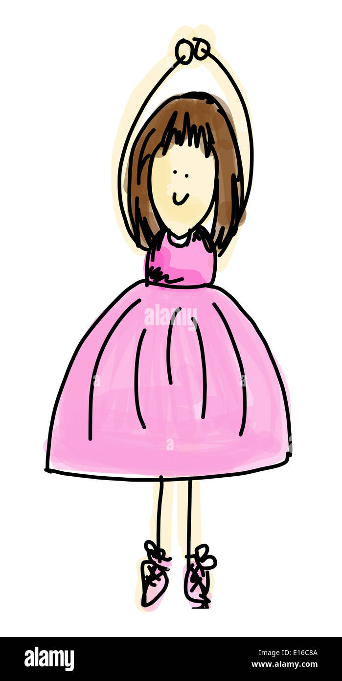 Illustrazione di una ballerina Foto Stock