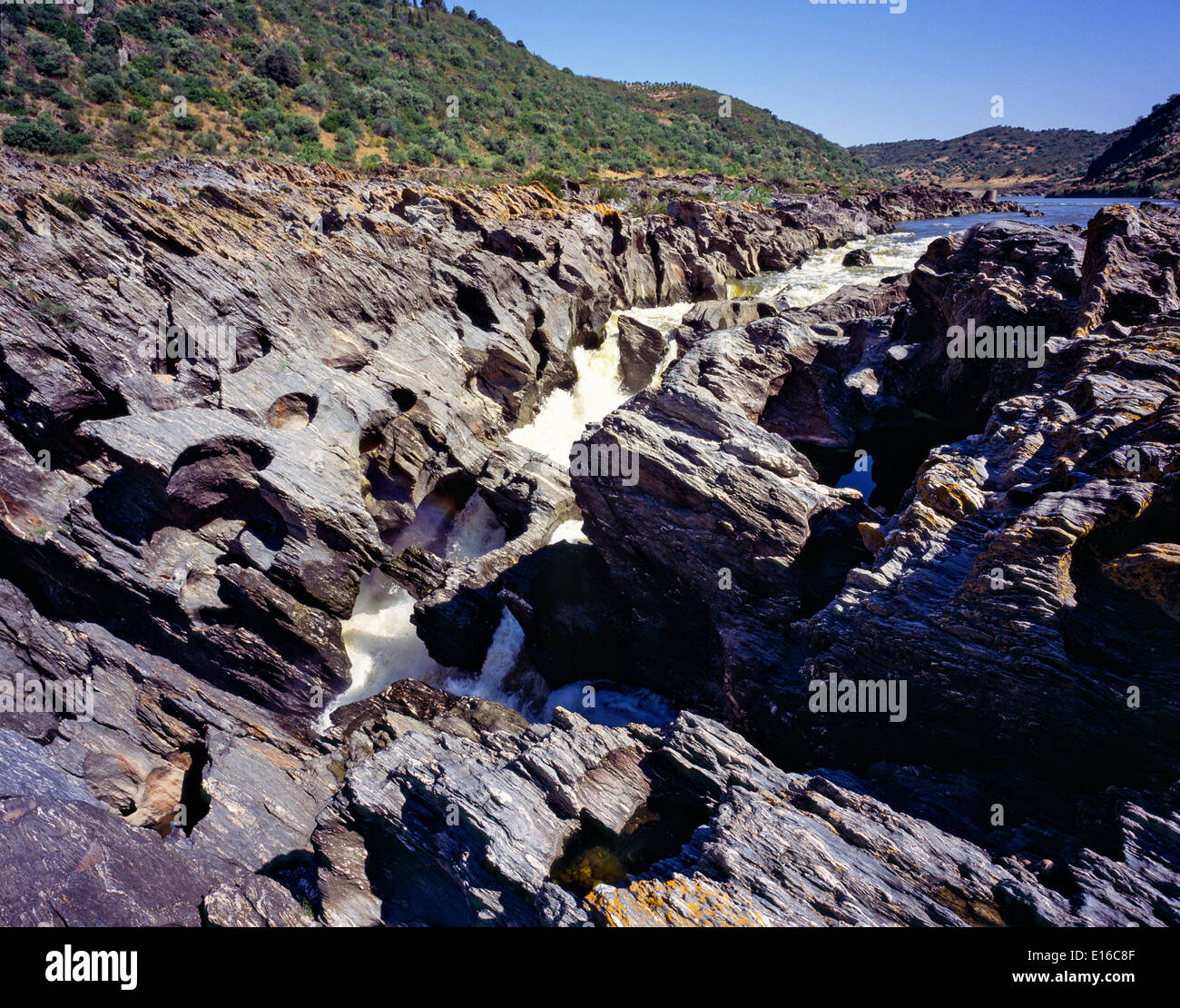 Pulo do Lobo cascata vicino Serpa Alentejo Portogallo Foto Stock