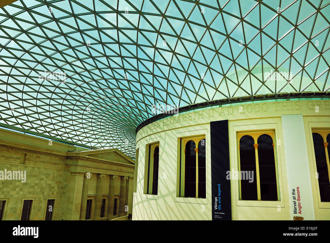 La Great Court al British Museum di Londra, Inghilterra Foto Stock