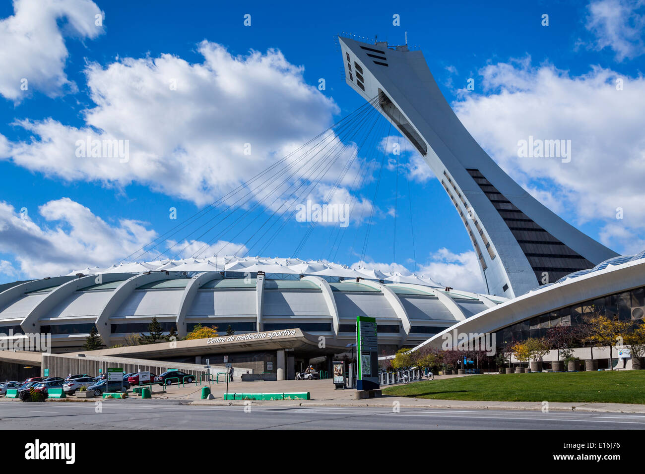 L'Olympic Park e lo stadio a Montreal, Quebec, Canada. Foto Stock