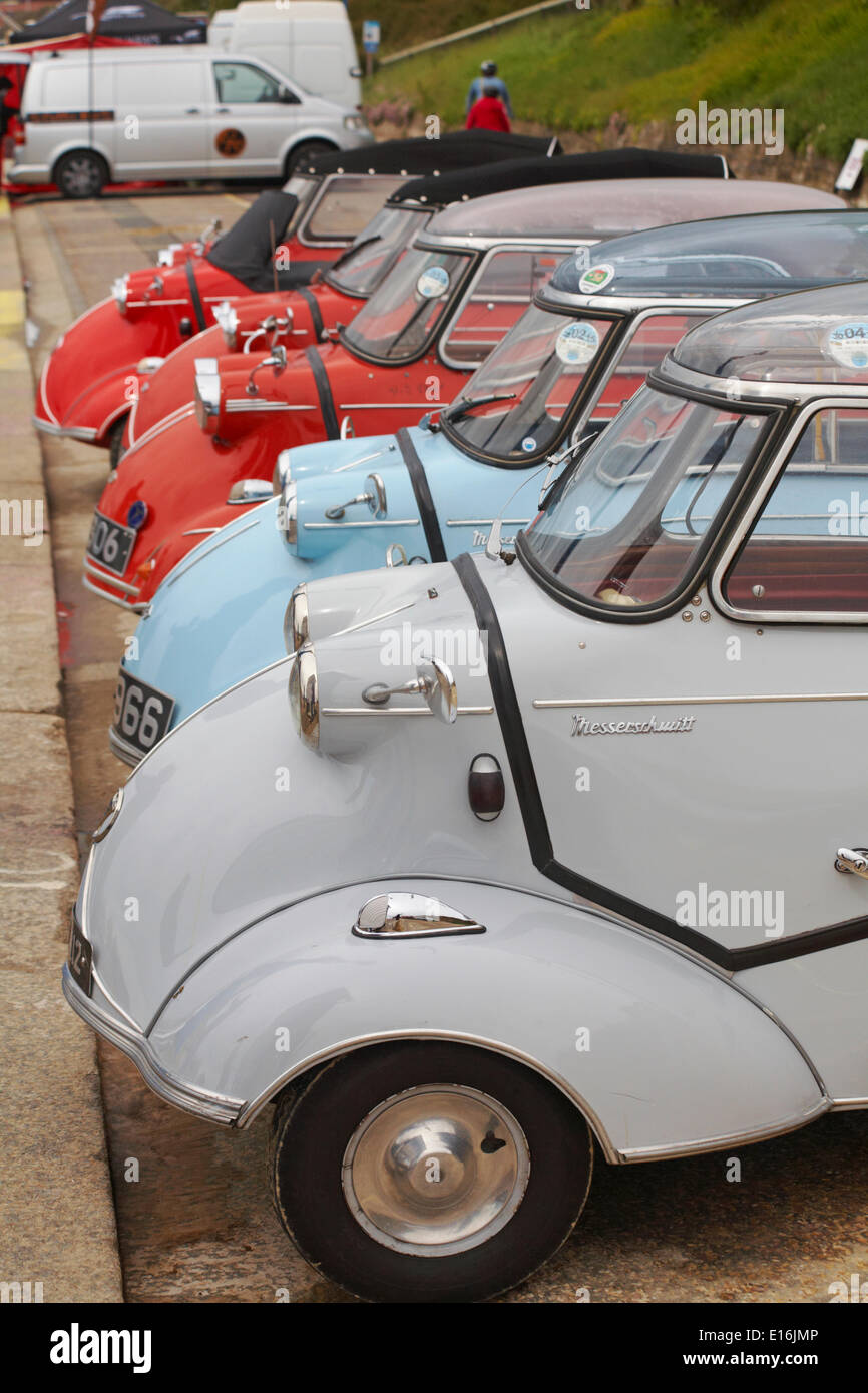 Messerschmitt automobili, bollicine auto, in mostra al primo Bournemouth Wheels Festival di maggio a Bournemouth, Dorset UK. Credit: Carolyn Jenkins/Alamy Live News Foto Stock
