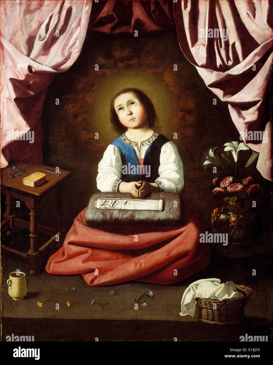 Giovane vergine di Francisco de Zurbaran, giovane Vergine Francisco de Zurbaran Foto Stock