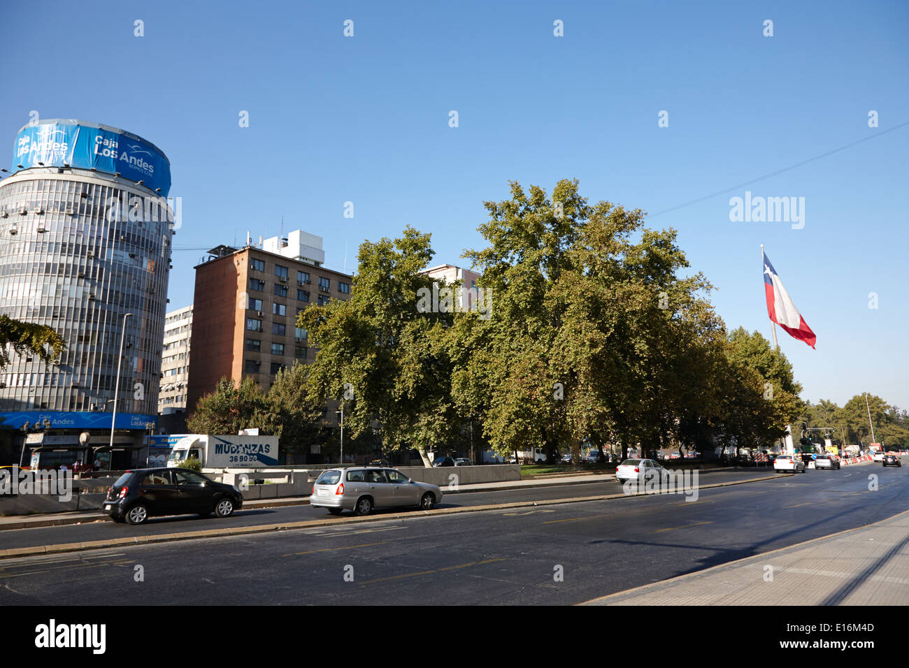 Avenida Libertador General bernado O'Higgins downtown Santiago del Cile Foto Stock