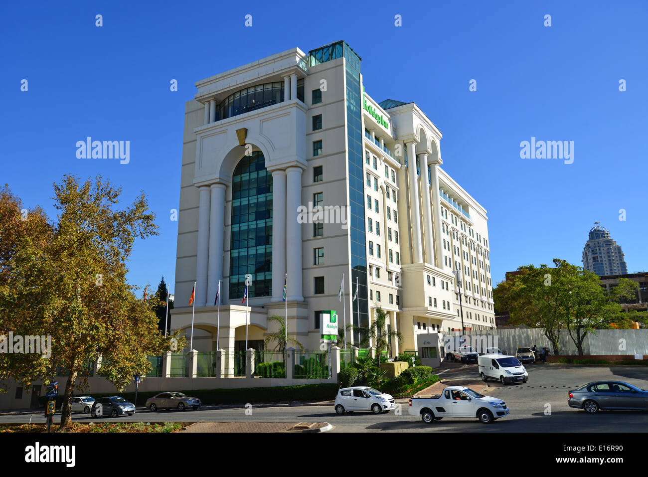 Holiday Inn Hotel, Rivonia Road, CBD, Sandton Johannesburg, provincia di Gauteng, Repubblica del Sud Africa Foto Stock