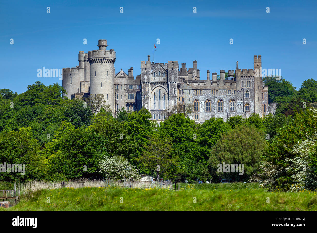 Castello di Arundel e Arundel, West Sussex, in Inghilterra Foto Stock