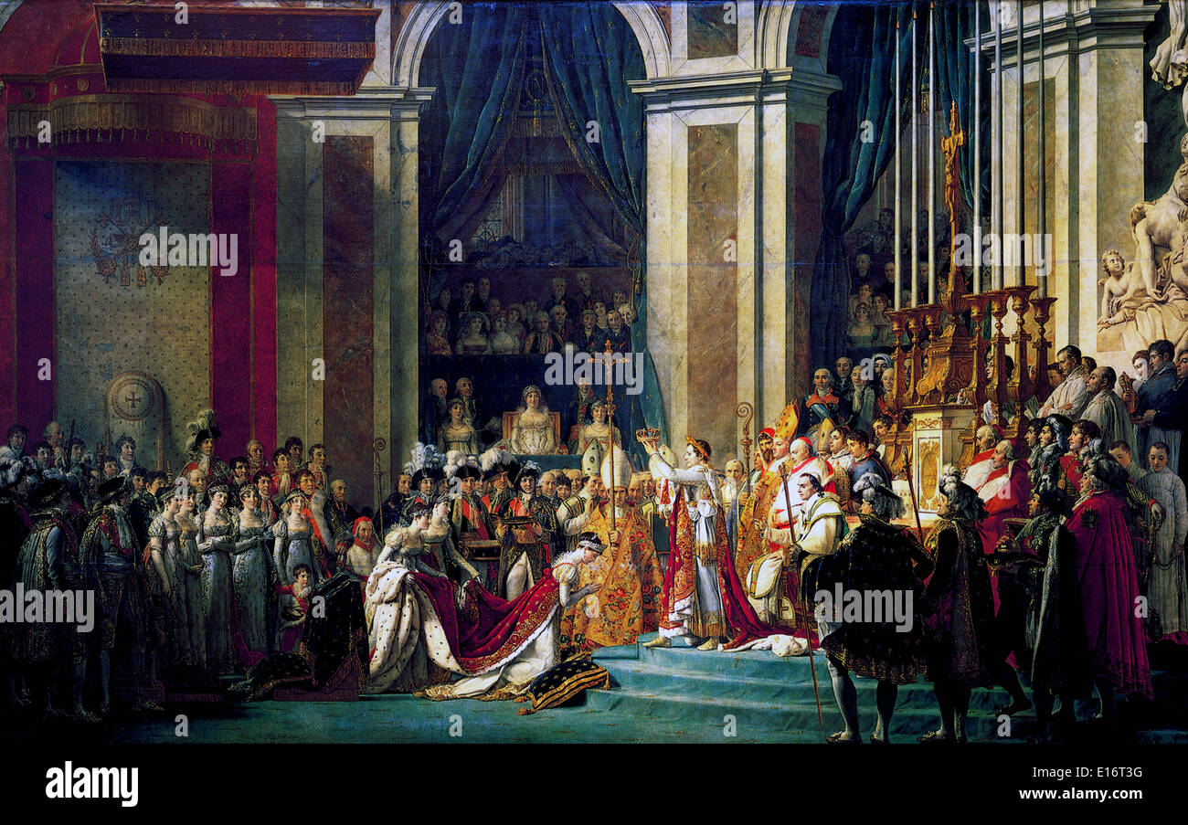 L incoronazione di Napoleone di Jacques Louis David, 1806 Foto Stock