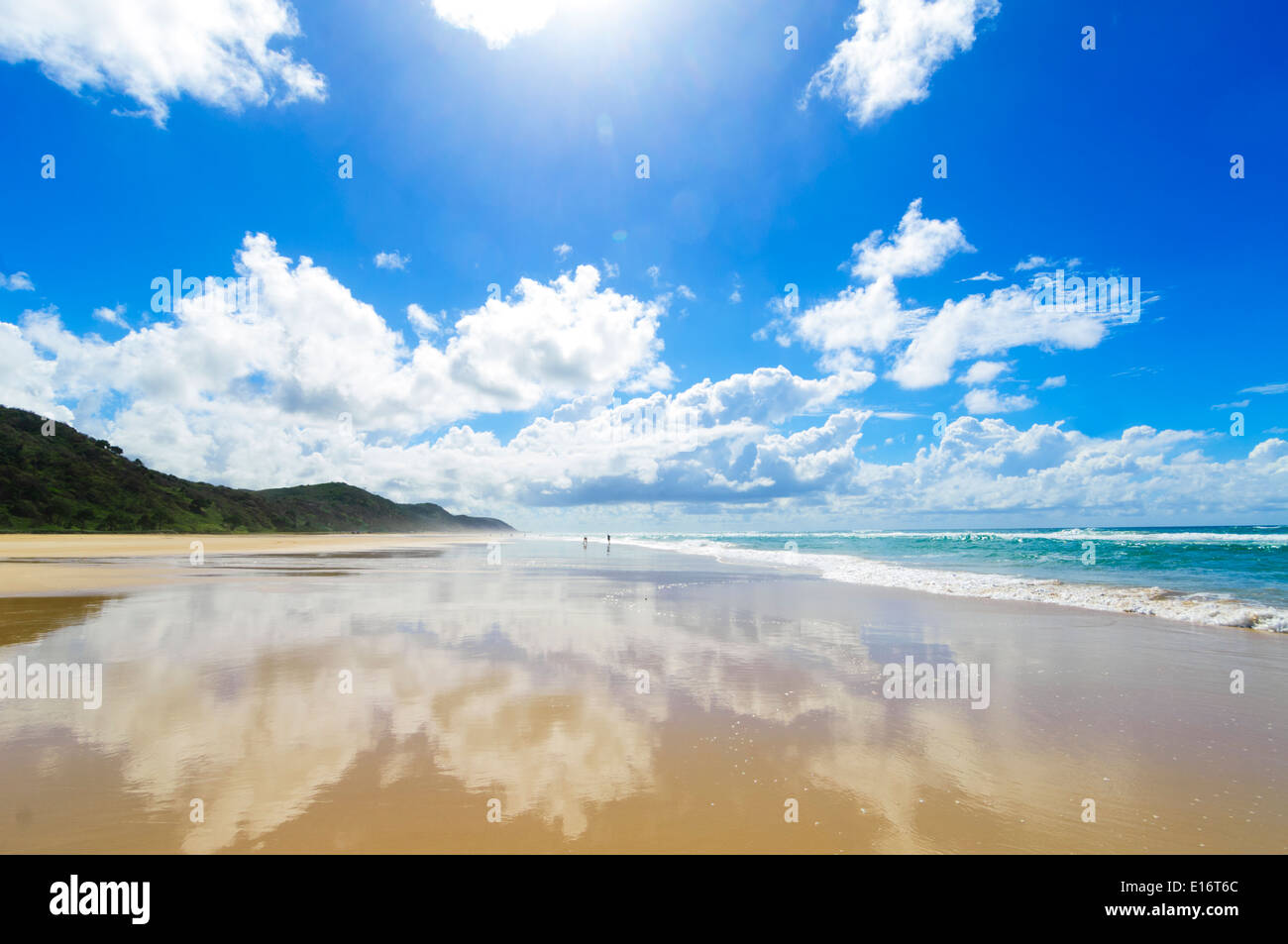 Spiaggia orientale, l'Isola di Fraser, Queensland, QLD, Australia Foto Stock