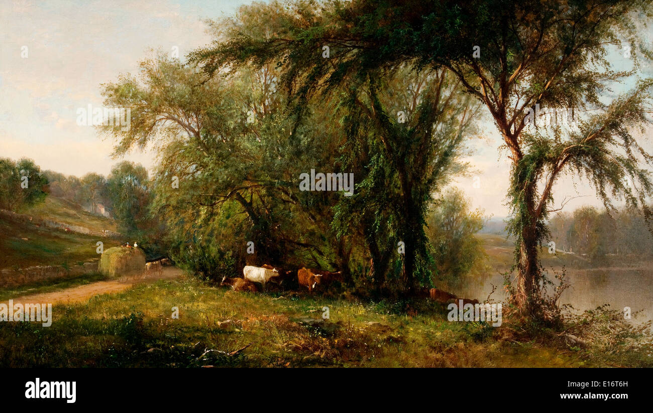 Lago Gleneida Putnam County, New York da James McDougal Hart, 1863 Foto Stock