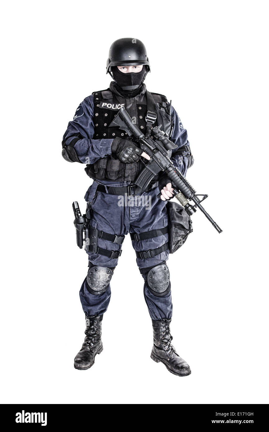 Ufficiale di SWAT Foto Stock