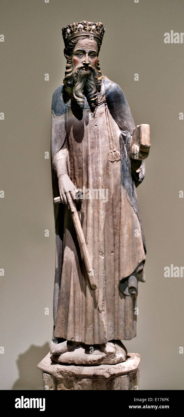 San Antonio Abate 1350 chiesa San Antoni - La Figuera - Noguer Autore Jaume Cascalls medievale di arte gotica Spagna - Spagnolo Foto Stock