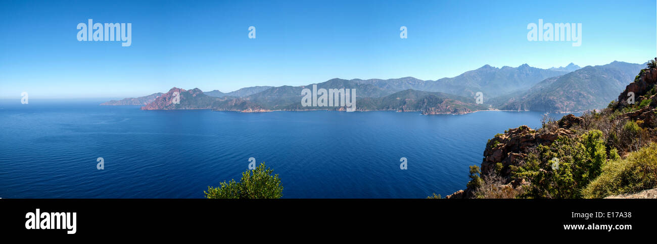 Calanque de Piana formazioni rocciose Foto Stock