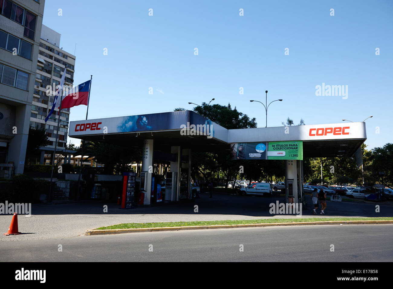 Copec gas benzina alla stazione di servizio il centro di Santiago del Cile Foto Stock