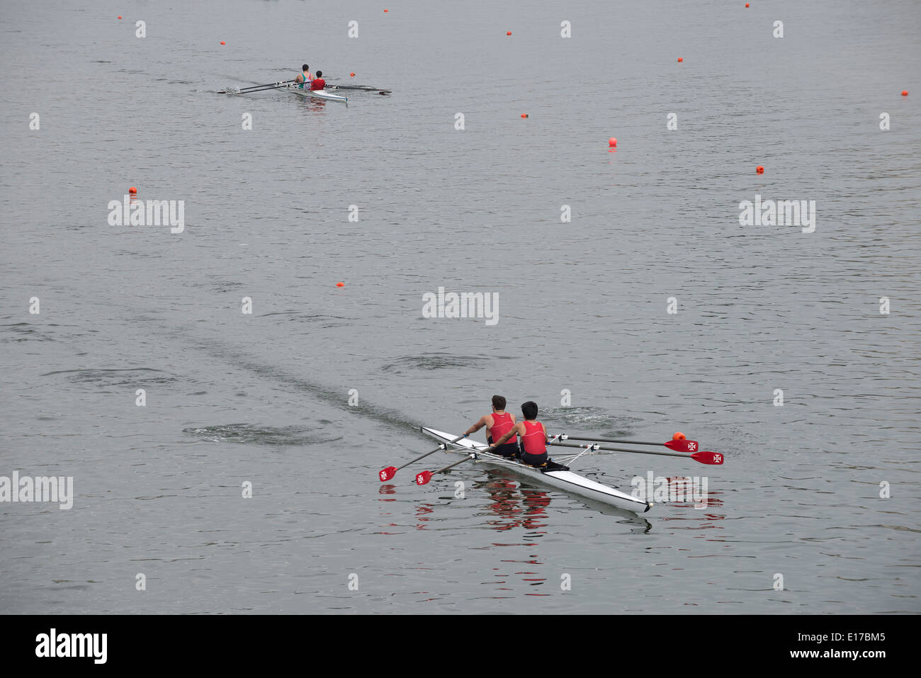 Gara di canottaggio Foto Stock