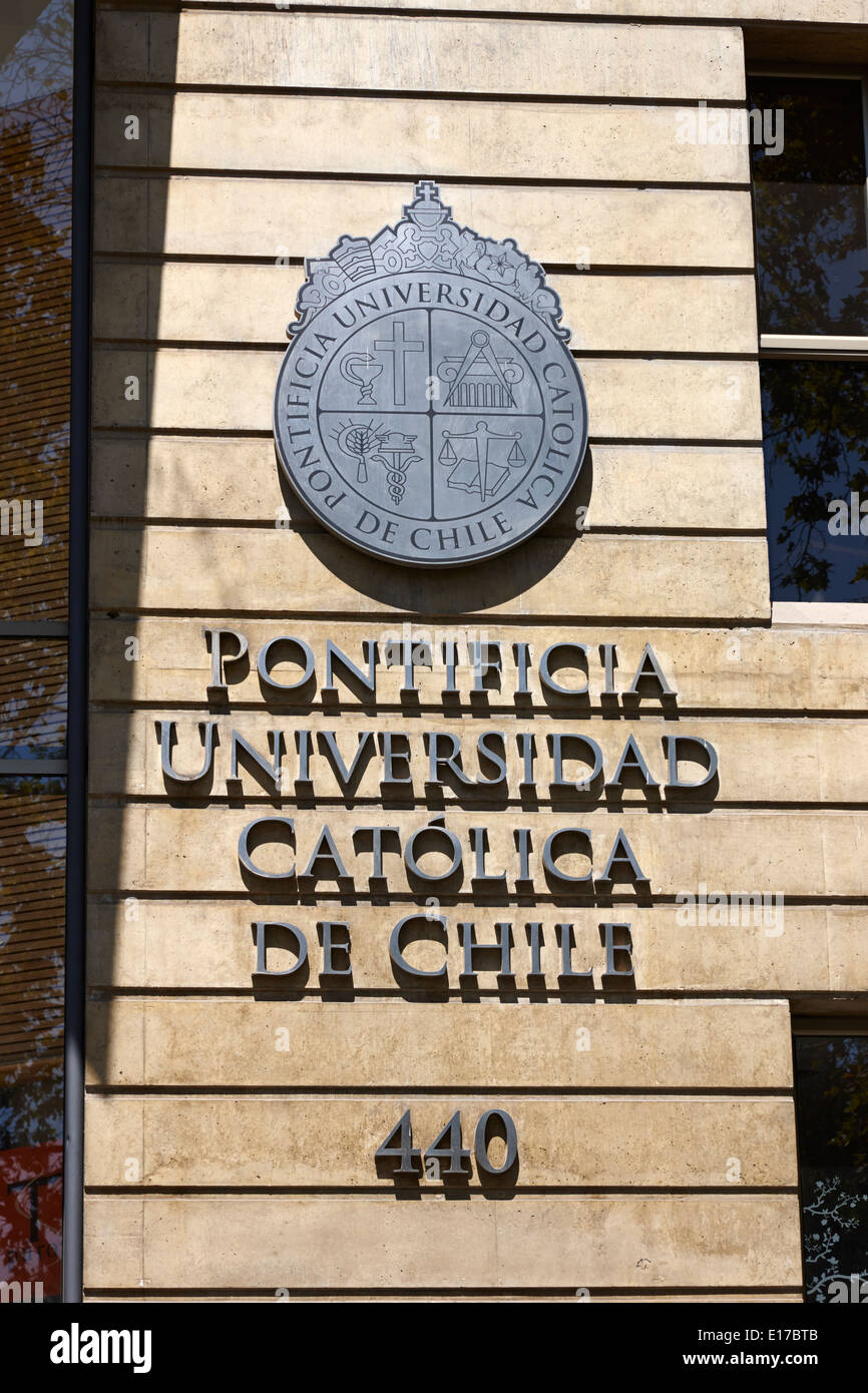 Centrale di casa Pontificia Università Cattolica di Santiago del Cile Foto Stock