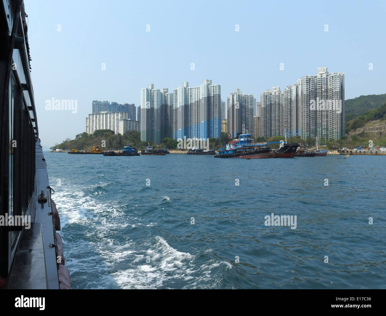 Isola di Hong Kong visto dalla posta indesiderata Foto Stock