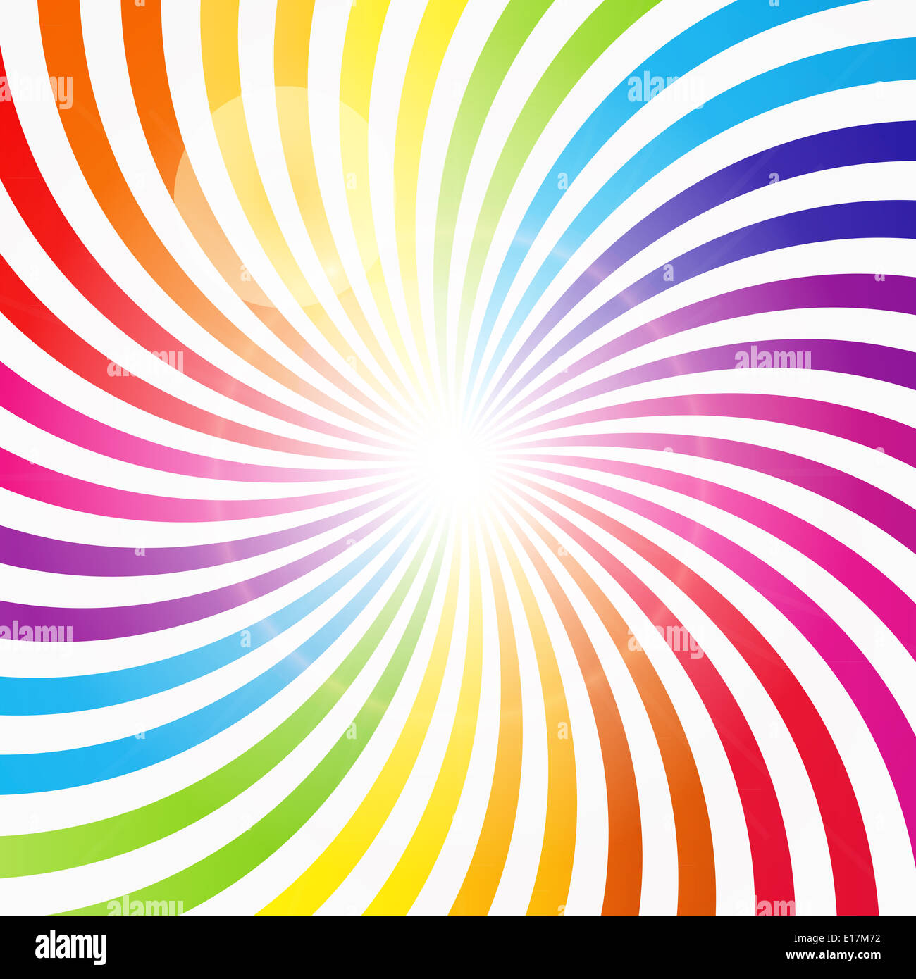 Abstract Arcobaleno sfondo ipnotico illustrazione vettoriale Foto Stock