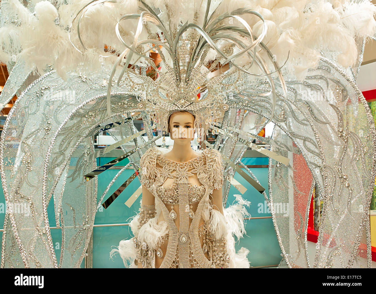 -Abiti tipici nel Carnevale 2014- isola delle Canarie (Spagna). Foto Stock