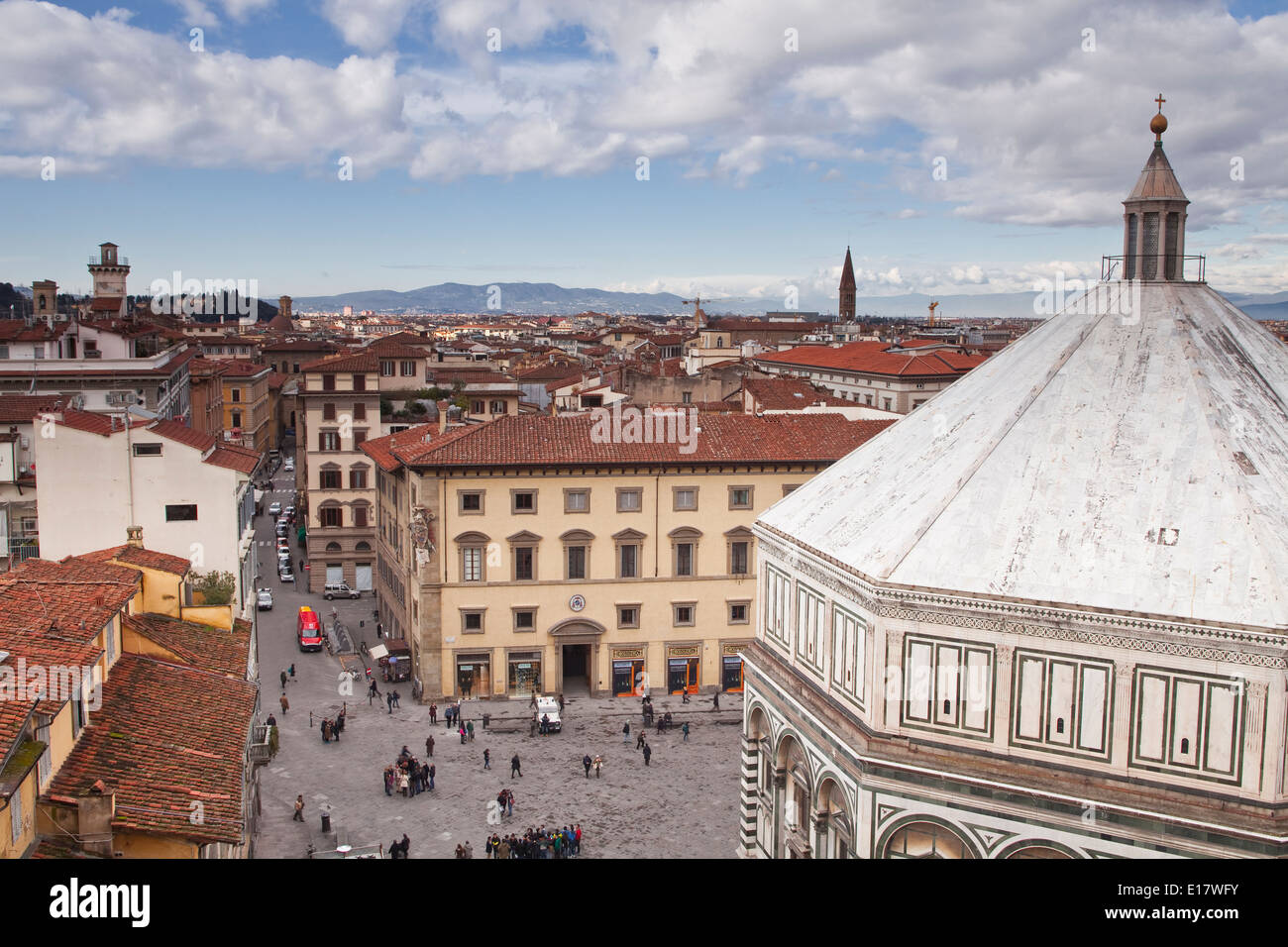 I tetti di Firenze dal Campanile di Giotto. Foto Stock