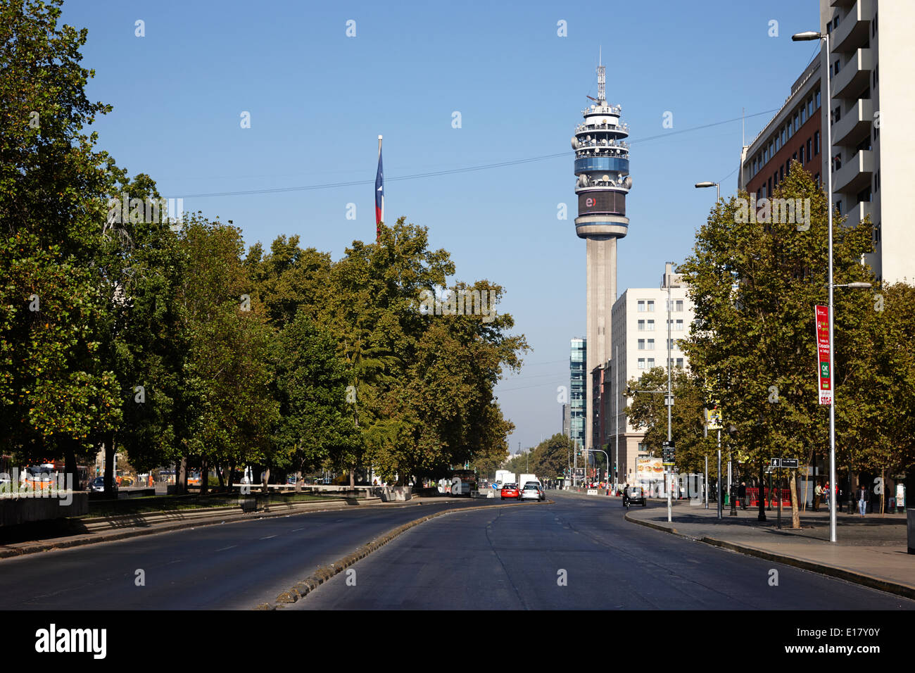 Avenida Libertador General bernado O'Higgins downtown Santiago del Cile Foto Stock