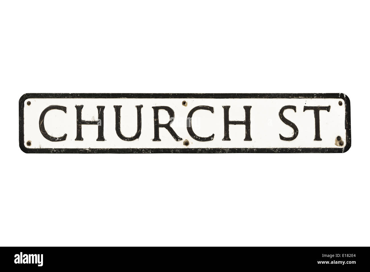 Chiesa St street / nome della strada. Foto Stock