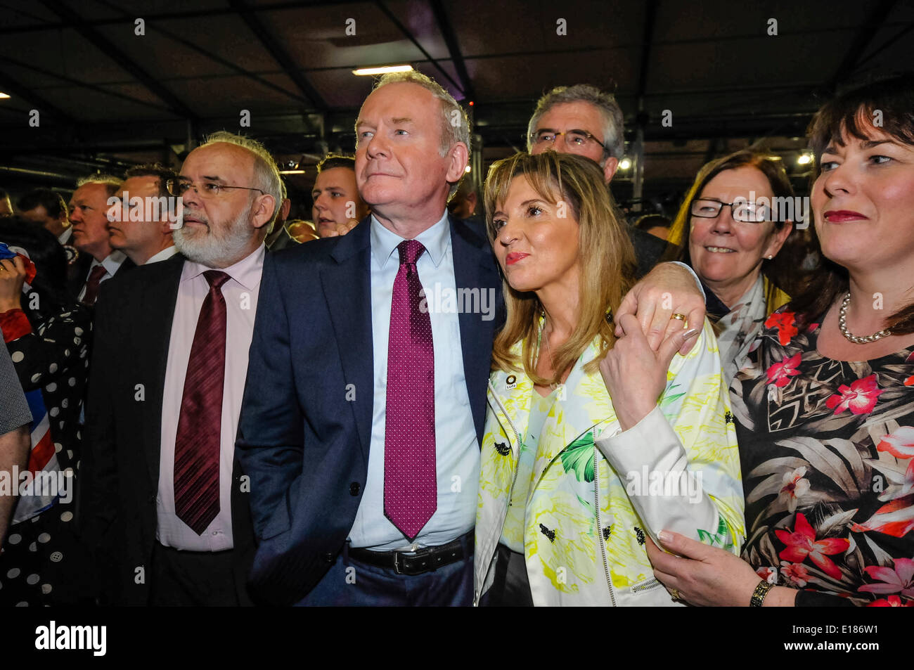 Belfast, Irlanda del Nord. 26 Maggio 2014 - Martina Anderson (Sinn Fein) è rieletto deputato come credito: Stephen Barnes/Alamy Live News Foto Stock