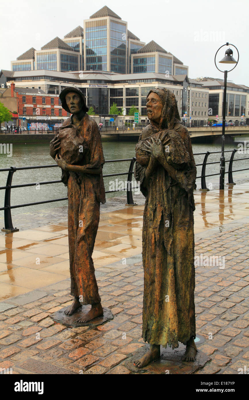 Irlanda, Dublino, carestia irlandese memorial, Foto Stock