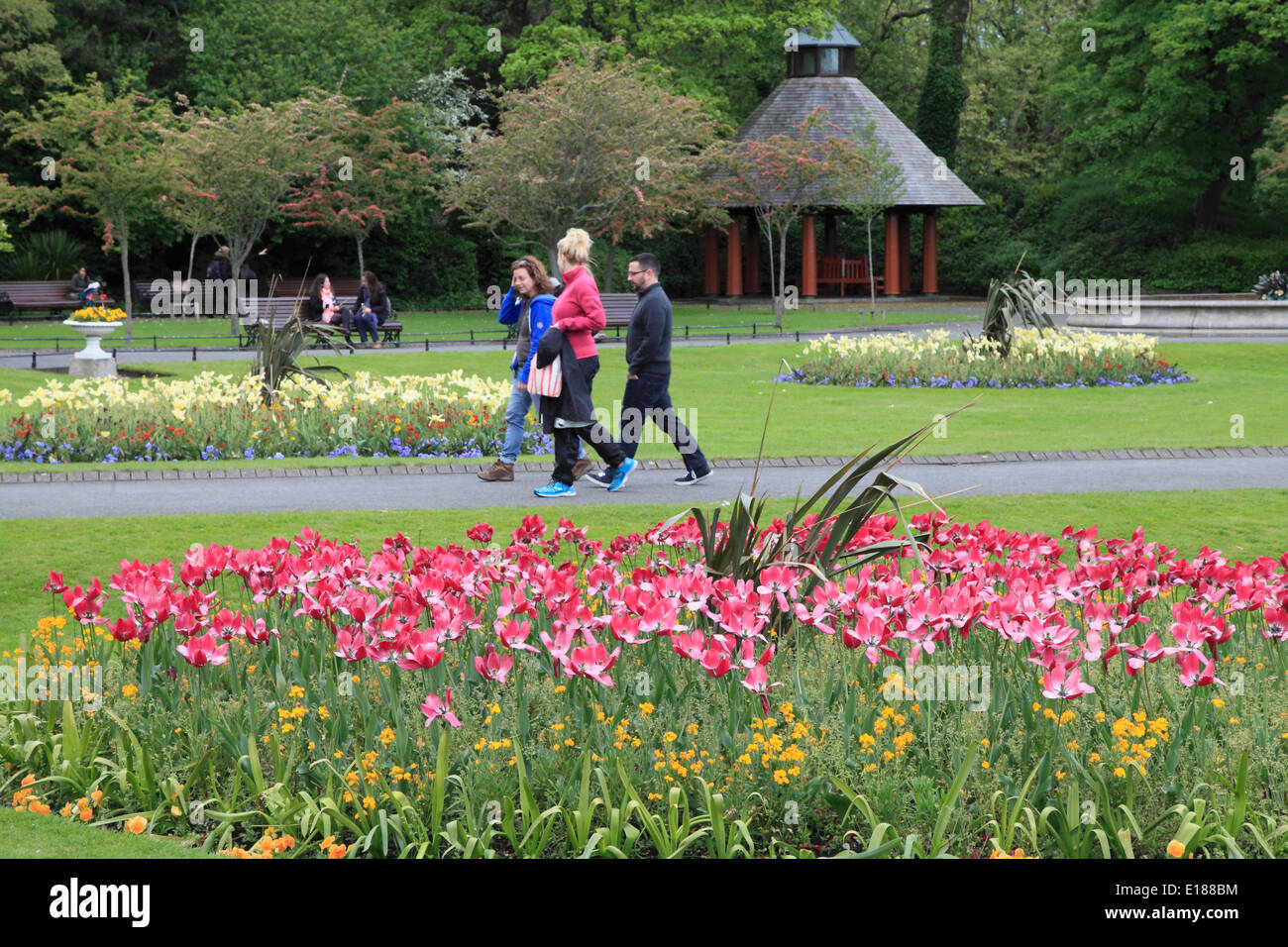 Irlanda, Dublino, St Stephen's Green, parco, giardino, Foto Stock