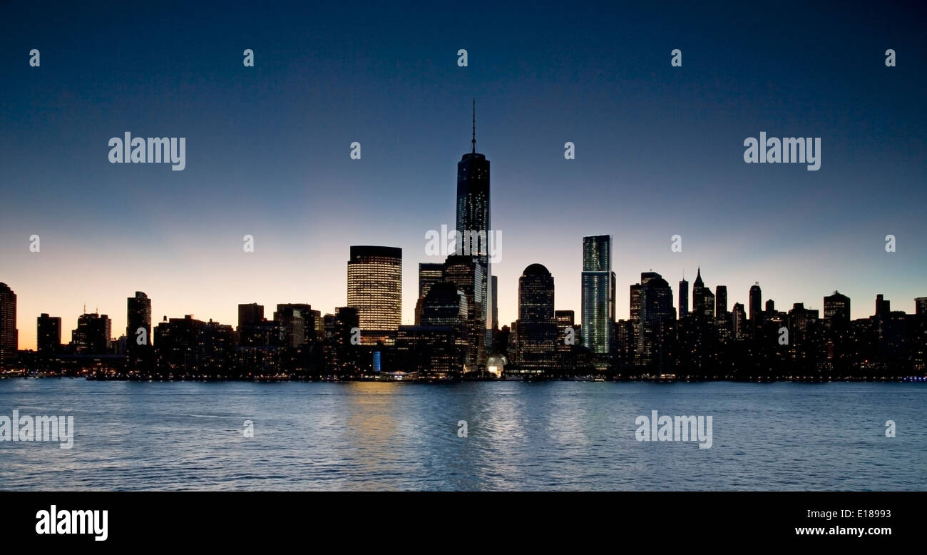 New York skyline della città di New York, Stati Uniti Foto Stock