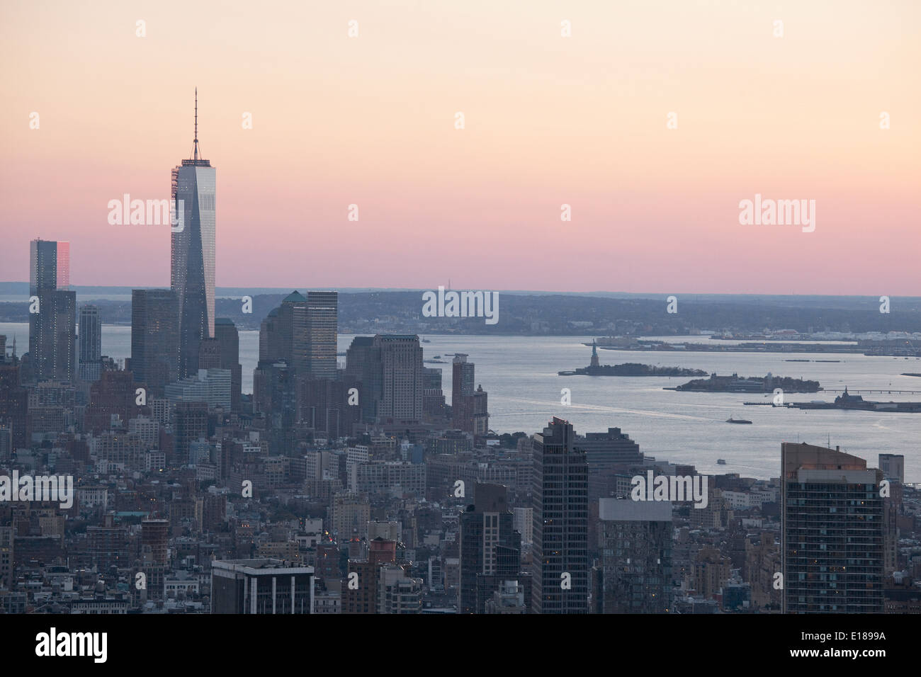 New York skyline della città di New York, Stati Uniti Foto Stock