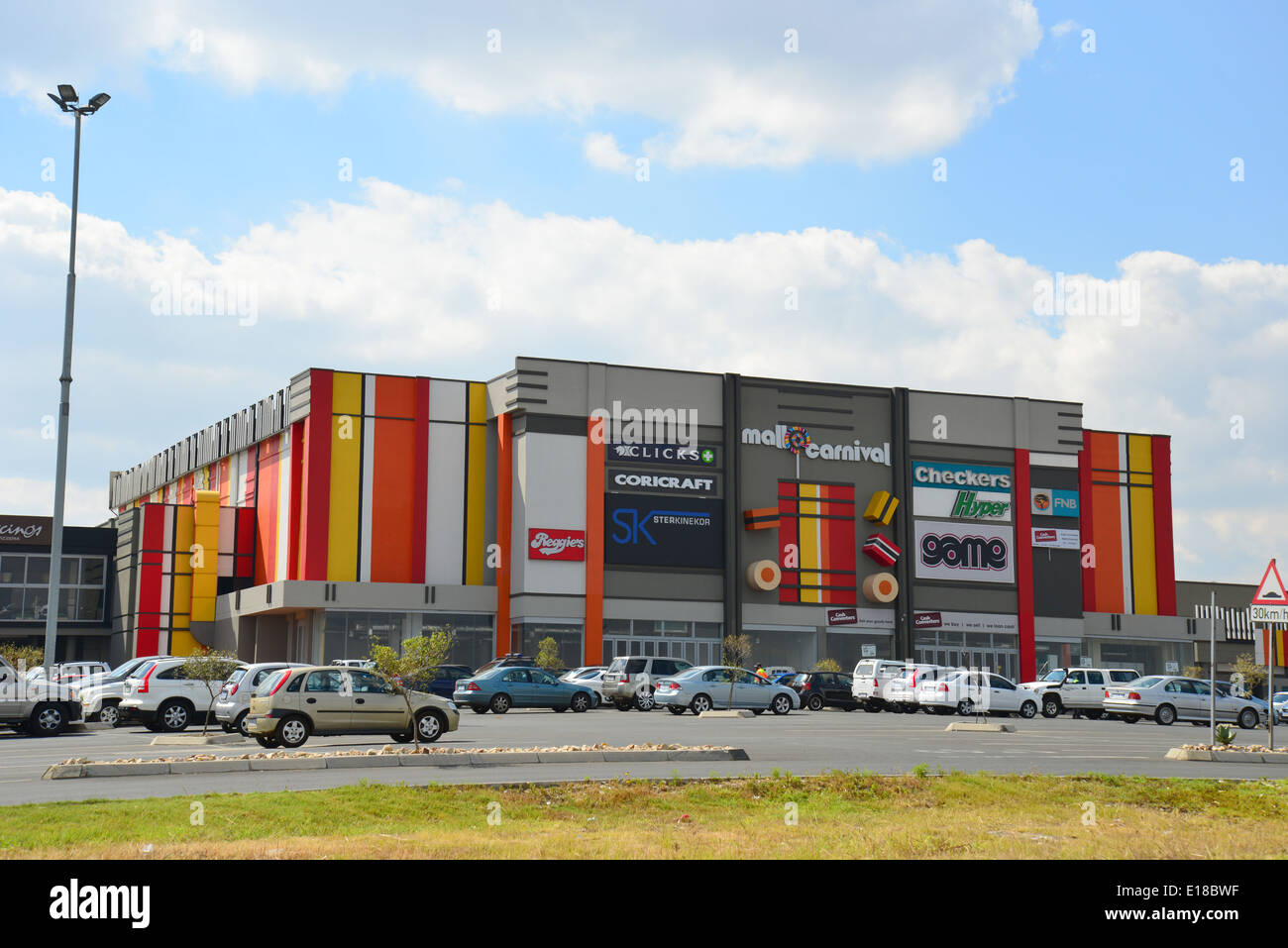 Carnival Mall Shopping Centre, Brakpan, East Rand, Greater Johannesburg, provincia di Gauteng, Repubblica del Sud Africa Foto Stock