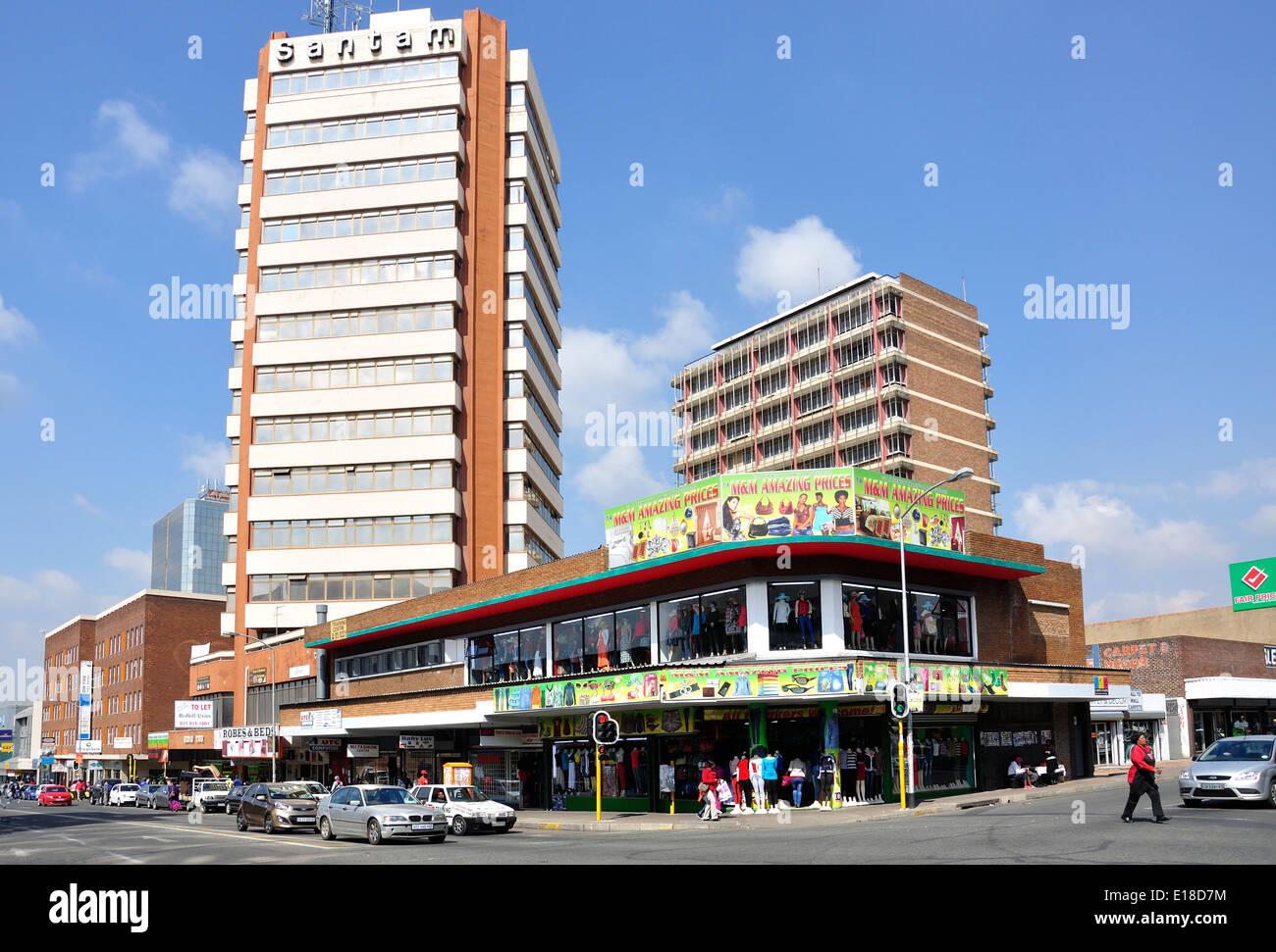 Il centro di edifici, terza strada, molle, East Rand, provincia di Gauteng, Repubblica del Sud Africa Foto Stock