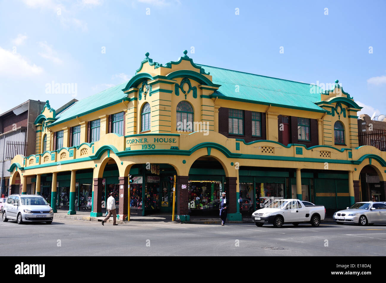 Corner House edificio art deco, terza strada, molle, East Rand, provincia di Gauteng, Repubblica del Sud Africa Foto Stock
