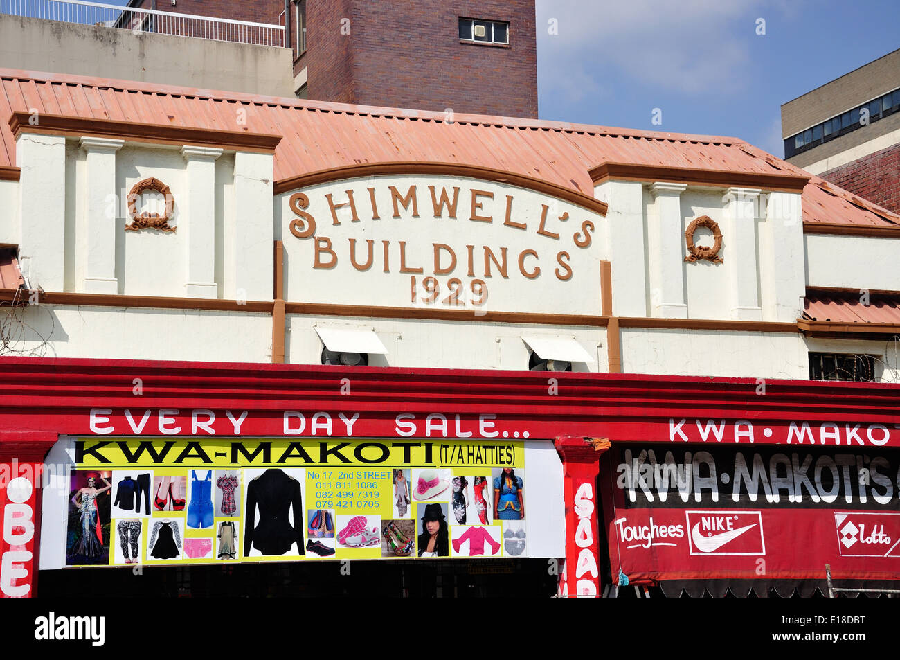 Shimwell edifici (art deco), la seconda strada, molle, East Rand, provincia di Gauteng, Repubblica del Sud Africa Foto Stock