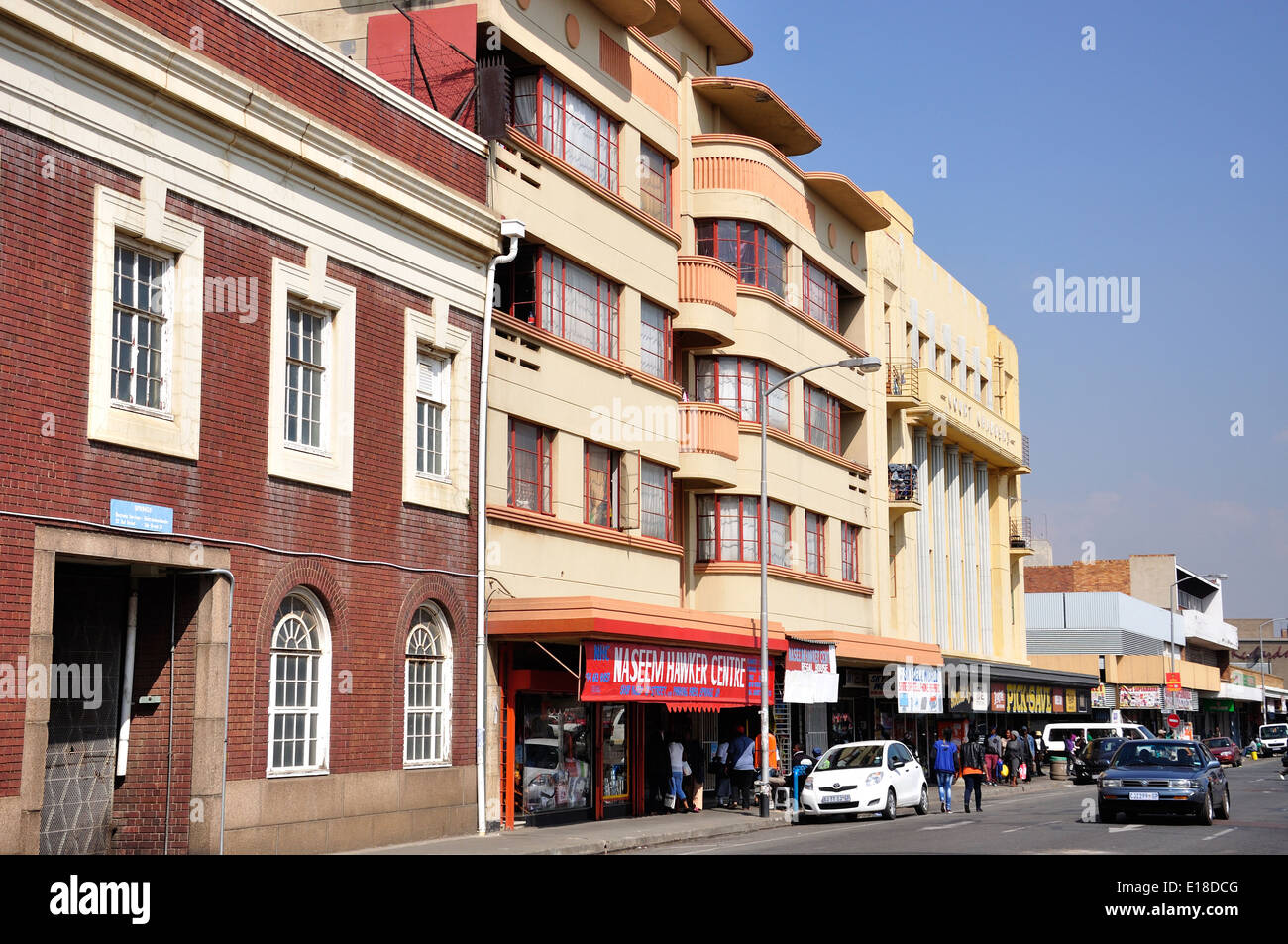 Edifici in stile liberty, la seconda strada, molle, East Rand, provincia di Gauteng, Repubblica del Sud Africa Foto Stock