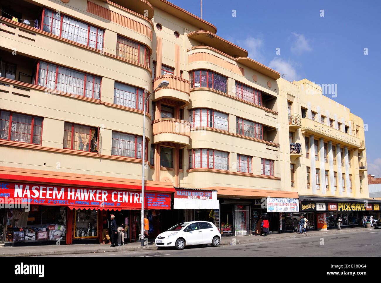 Edifici in stile liberty, la seconda strada, molle, East Rand, provincia di Gauteng, Repubblica del Sud Africa Foto Stock