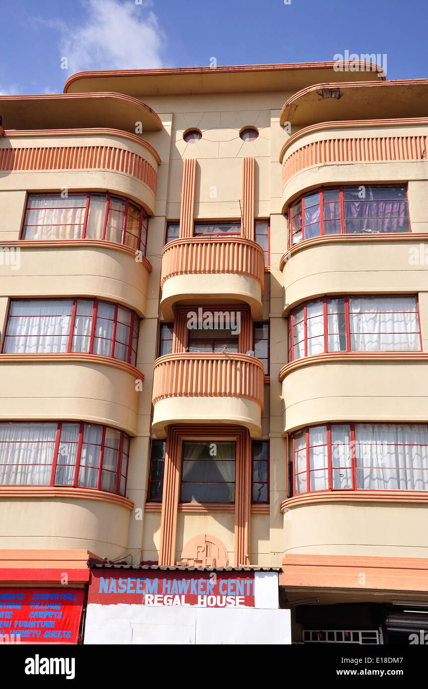 Edificio Art deco, seconda strada, molle, East Rand, provincia di Gauteng, Repubblica del Sud Africa Foto Stock