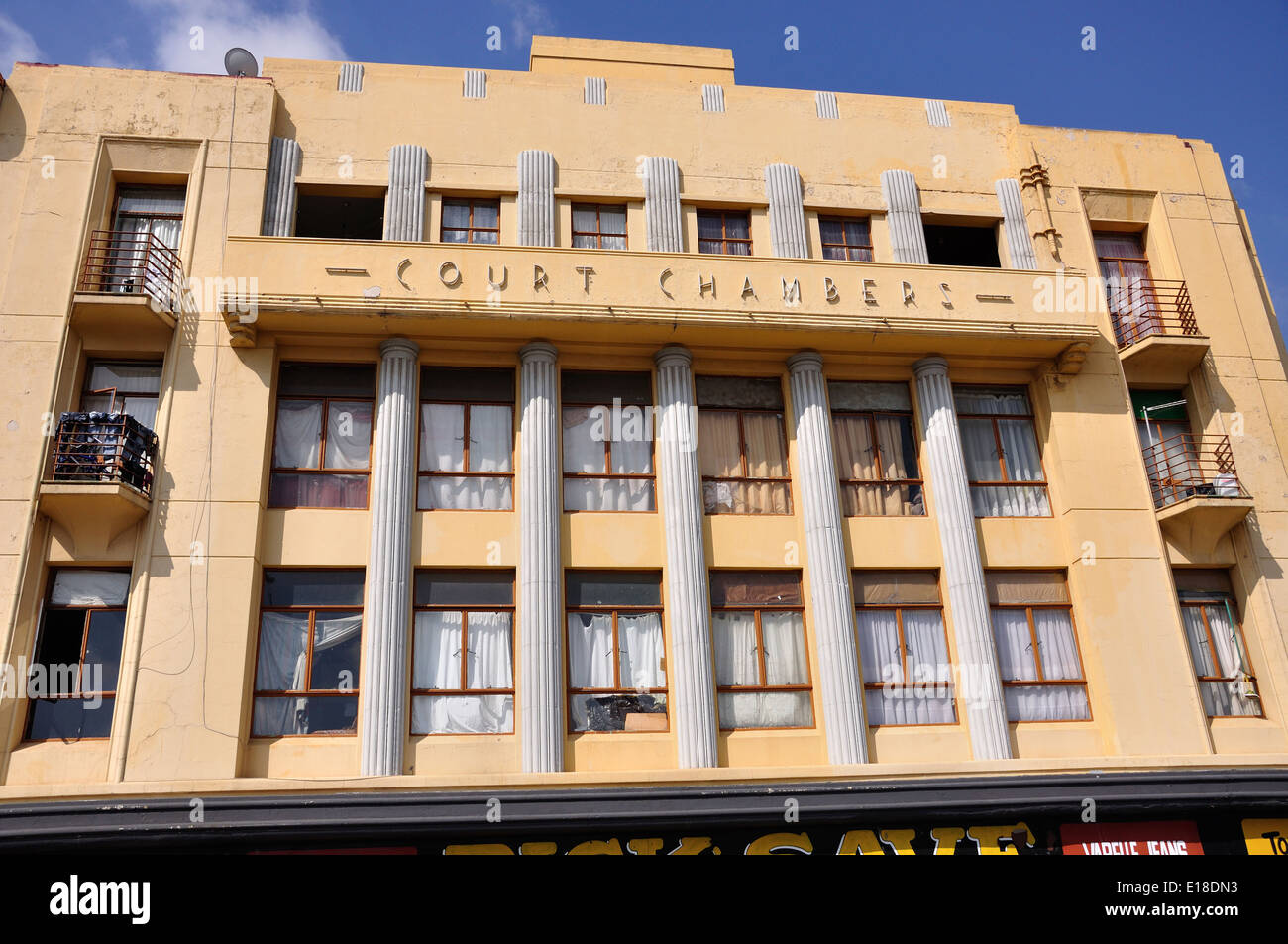 Camere Corte edificio art deco, seconda strada, molle, East Rand, provincia di Gauteng, Repubblica del Sud Africa Foto Stock