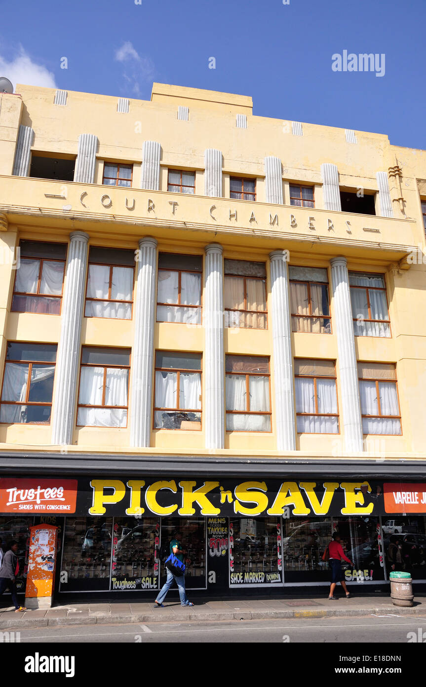 Camere Corte edificio art deco, seconda strada, molle, East Rand, provincia di Gauteng, Repubblica del Sud Africa Foto Stock