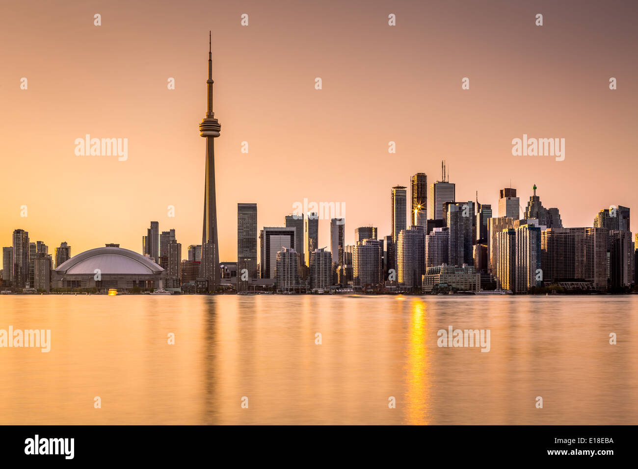 Toronto skyline al tramonto Foto Stock