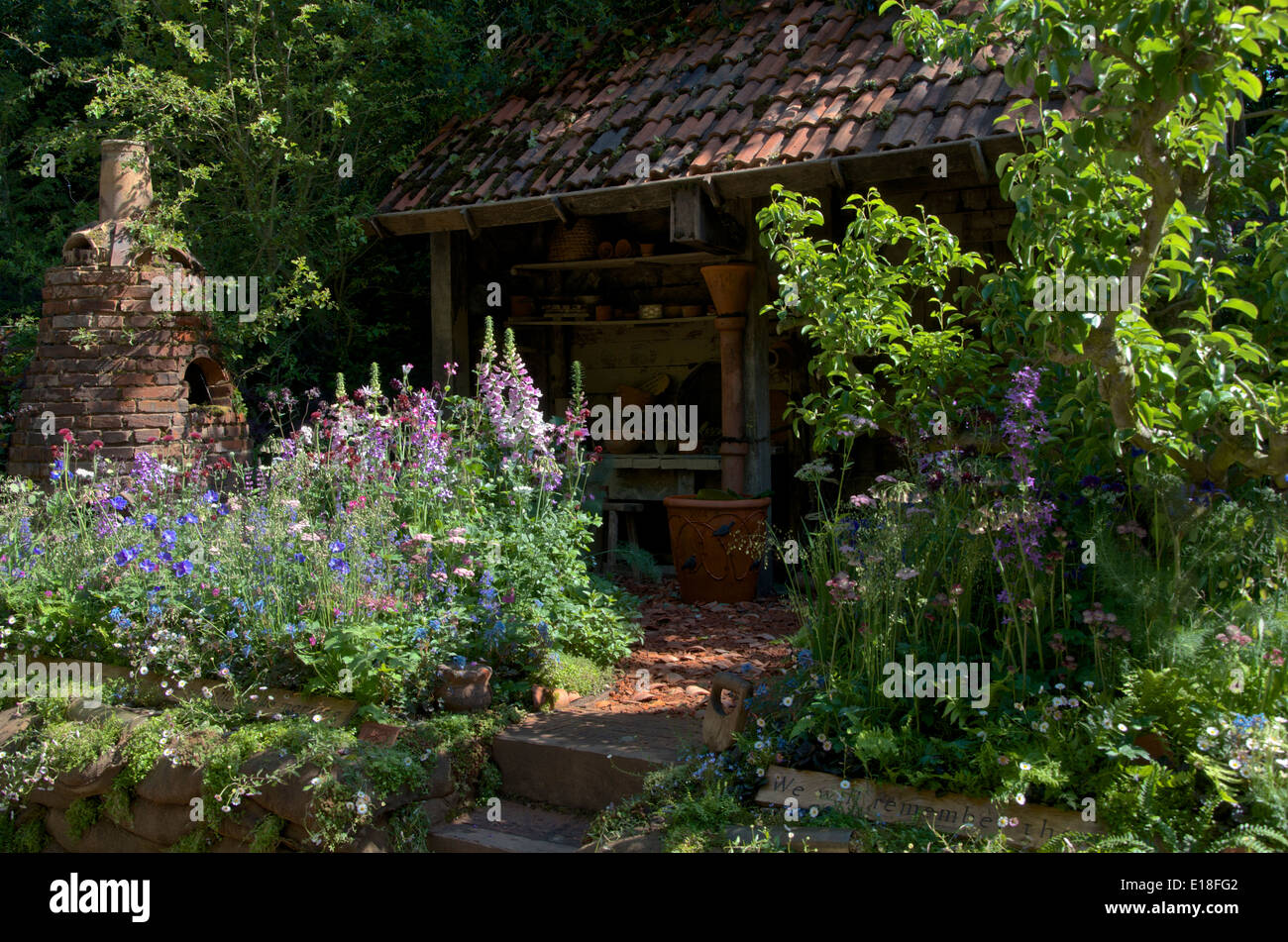 Egli DialAFlight Potter's Garden al RHS Chelsea Flower Show 2014. Foto Stock