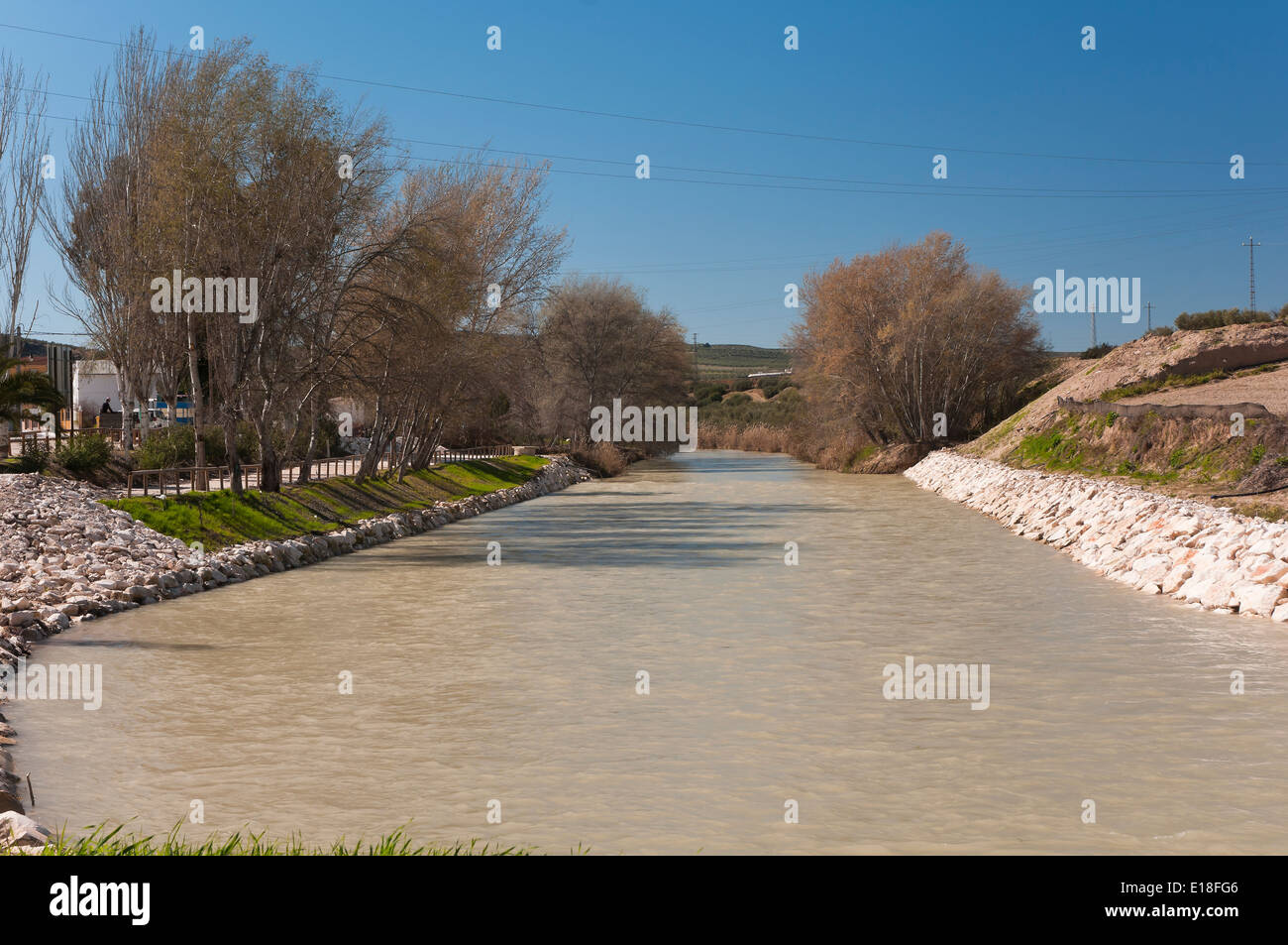 Fiume genil, il percorso turistico dei banditi, jauja, cordoba-provincia, regione dell'Andalusia, Spagna, Europa Foto Stock