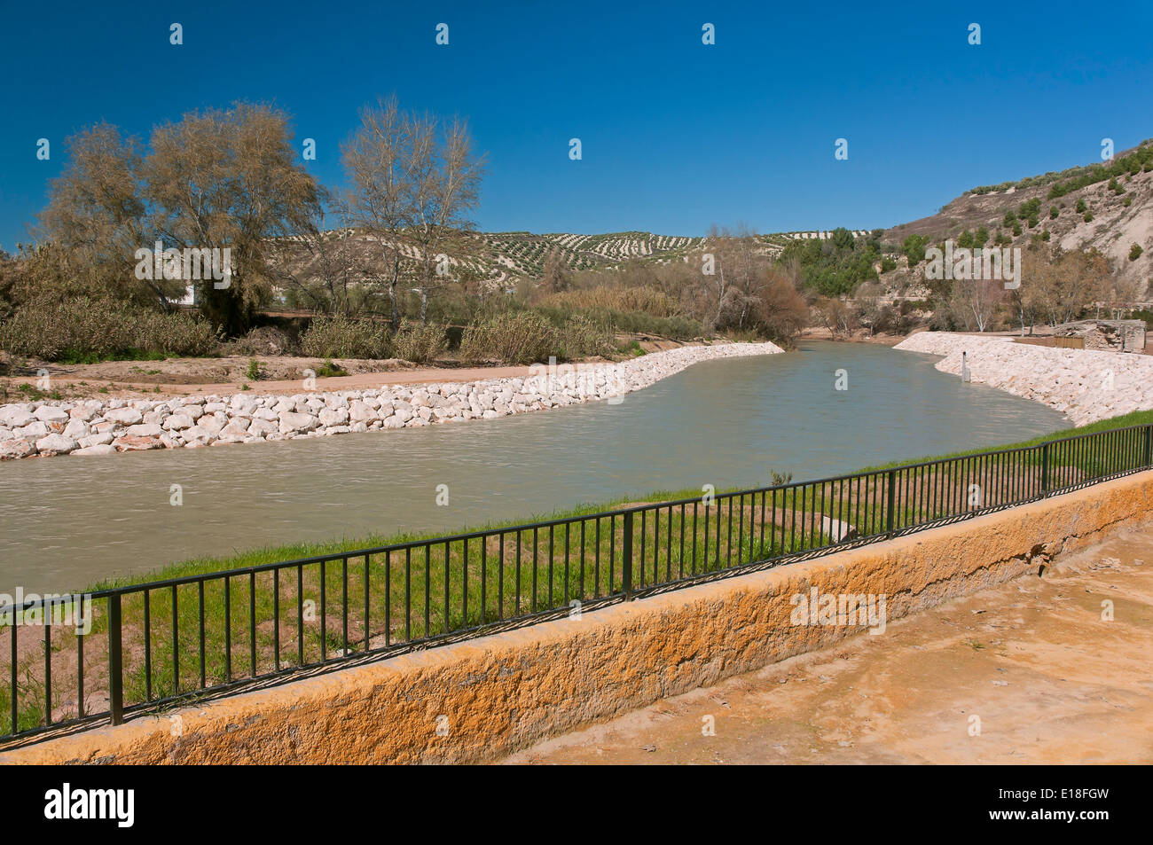 Fiume genil, il percorso turistico dei banditi, jauja, in provincia di Cordoba, regione dell'Andalusia, Spagna, Europa Foto Stock