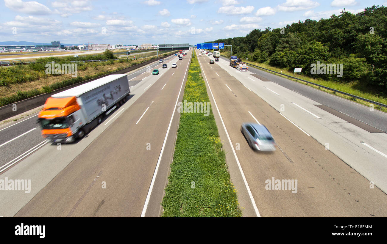 Autobahn tedesca Foto Stock