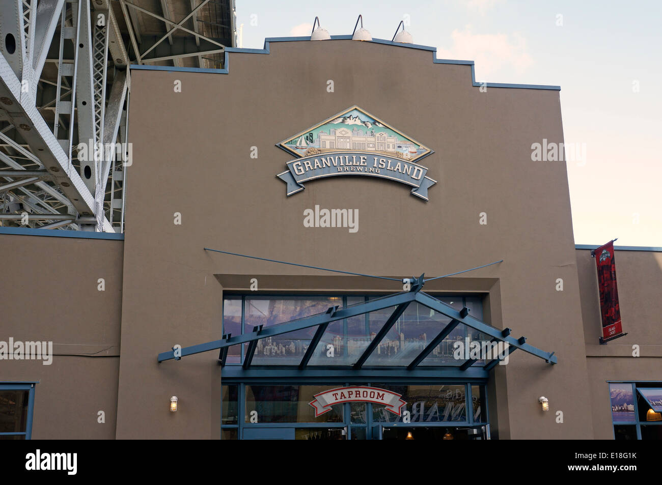 Granville Island Brewing Company su Granville Island, Vancouver, British Columbia, Canada Foto Stock