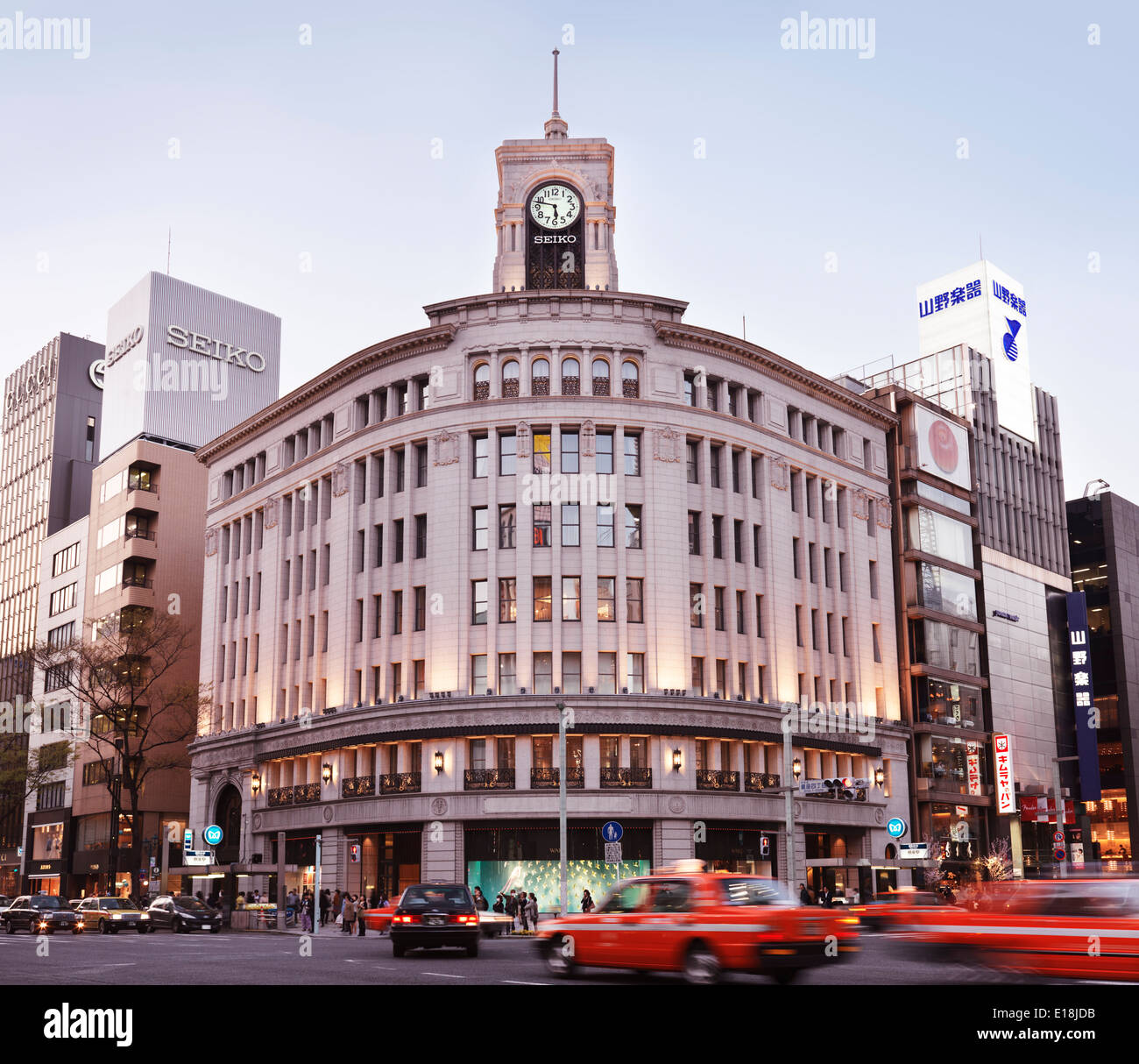Wako Department Store edificio con Seiko orologio in Ginza Tokyo, Giappone 2014. Foto Stock